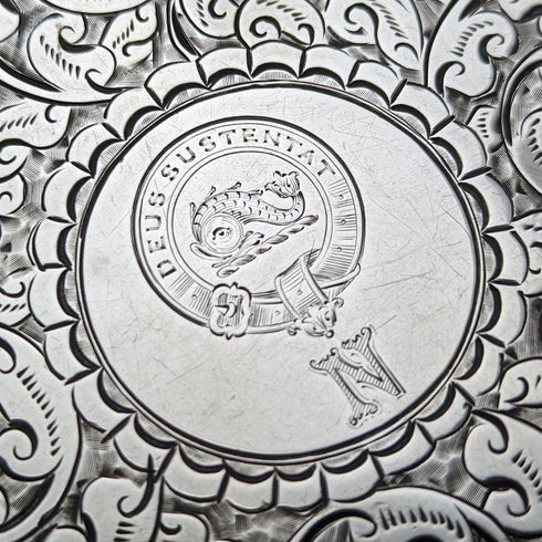 1898年 英国アンティーク 純銀製シガレットケース 96g George Unite